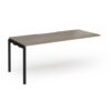 Connex Goal-Post 1800 X 800 x 725mm Single Add On Bay - Black Frame / Nebraska Oak Top - GCO188-AB-K-NO