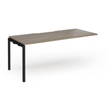 Connex Goal-Post 1800 X 800 x 725mm Single Add On Bay - Black Frame / Nebraska Oak Top - GCO188-AB-K-NO