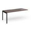 Connex Goal-Post 1800 X 800 x 725mm Single Add On Bay - Black Frame / Walnut Top - GCO188-AB-K-W