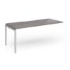 Connex Goal-Post 1800 X 800 x 725mm Single Add On Bay - Silver Frame / Grey Oak Top - GCO188-AB-S-GO