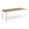 Connex Goal-Post 1800 X 800 x 725mm Single Add On Bay - Silver Frame / Oak Top - GCO188-AB-S-O