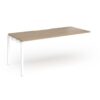 Connex Goal-Post 1800 X 800 x 725mm Single Add On Bay - White Frame / Kendal Oak Top - GCO188-AB-WH-KO