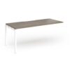 Connex Goal-Post 1800 X 800 x 725mm Single Add On Bay - White Frame / Nebraska Oak Top - GCO188-AB-WH-NO