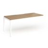 Connex Goal-Post 1800 X 800 x 725mm Single Add On Bay - White Frame / Oak Top - GCO188-AB-WH-O
