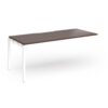 Connex Goal-Post 1800 X 800 x 725mm Single Add On Bay - White Frame / Walnut Top - GCO188-AB-WH-W
