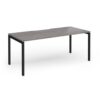 Connex Goal-Post 1800 X 800 x 725mm Single Desk - Black Frame / Grey Oak Top - GCO188-K-GO