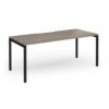 Connex Goal-Post 1800 X 800 x 725mm Single Desk - Black Frame / Nebraska Oak Top - GCO188-K-NO
