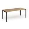 Connex Goal-Post 1800 X 800 x 725mm Single Desk - Black Frame / Oak Top - GCO188-K-O