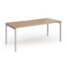 Connex Goal-Post 1800 X 800 x 725mm Single Desk - Silver Frame / Beech Top - GCO188-S-B