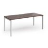 Connex Goal-Post 1800 X 800 x 725mm Single Desk - Silver Frame / Walnut Top - GCO188-S-W