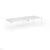 Connex Goal-Post 2800 x 1200 x 725mm Back to Back Desk ( 4 x 1400mm ) - White Frame / White Top - GCO2812-WH-WH