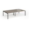 Connex Goal-Post 2800 x 1600 x 725mm Back to Back Desk ( 4 x 1400mm ) - Black Frame / Nebraska Oak Top - GCO2816-K-NO