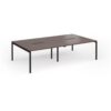 Connex Goal-Post 2800 x 1600 x 725mm Back to Back Desk ( 4 x 1400mm ) - Black Frame / Walnut Top - GCO2816-K-W
