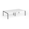 Connex Goal-Post 2800 x 1600 x 725mm Back to Back Desk ( 4 x 1400mm ) - Black Frame / White Top - GCO2816-K-WH
