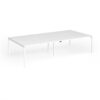 Connex Goal-Post 3200 x 1600 x 725mm Back to Back Desk ( 4 x 1600mm ) - White Frame / White Top - GCO3216-WH-WH