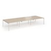 Connex Goal-Post 4200 x 1600 x 725mm Back to Back Desk ( 6 x 1400mm ) - Silver Frame / Kendal Oak Top - GCO4216-S-KO