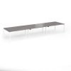 Connex Goal-Post 4800 x 1200 x 725mm Back to Back Desk ( 6 x 1600mm ) - White Frame / Grey Oak Top - GCO4812-WH-GO
