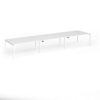 Connex Goal-Post 4800 x 1200 x 725mm Back to Back Desk ( 6 x 1600mm ) - White Frame / White Top - GCO4812-WH-WH