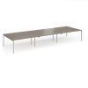 Connex Goal-Post 4800 x 1600 x 725mm Back to Back Desk ( 6 x 1600mm ) - Silver Frame / Nebraska Oak Top - GCO4816-S-NO