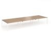 Connex Goal-Post 4800 x 1600 x 725mm Back to Back Desk ( 6 x 1600mm ) - White Frame / Beech Top - GCO4816-WH-B