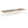 Connex Goal-Post 4800 x 1600 x 725mm Back to Back Desk ( 6 x 1600mm ) - White Frame / Kendal Oak Top - GCO4816-WH-KO