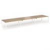 Connex Goal-Post 5400 x 1200 x 725mm Back to Back Desk ( 6 x 1800mm ) - White Frame / Beech Top - GCO5412-WH-B