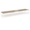 Connex Goal-Post 5400 x 1200 x 725mm Back to Back Desk ( 6 x 1800mm ) - White Frame / Kendal Oak Top - GCO5412-WH-KO