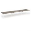Connex Goal-Post 5400 x 1200 x 725mm Back to Back Desk ( 6 x 1800mm ) - White Frame / Nebraska Oak Top - GCO5412-WH-NO