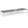 Connex Goal-Post 5400 x 1600 x 725mm Back to Back Desk ( 6 x 1800mm ) - Silver Frame / Grey Oak Top - GCO5416-S-GO
