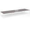 Connex Goal-Post 5400 x 1600 x 725mm Back to Back Desk ( 6 x 1800mm ) - White Frame / Grey Oak Top - GCO5416-WH-GO