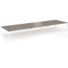 Connex Goal-Post 5400 x 1600 x 725mm Back to Back Desk ( 6 x 1800mm ) - White Frame / Nebraska Oak Top - GCO5416-WH-NO
