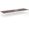 Connex Goal-Post 5400 x 1600 x 725mm Back to Back Desk ( 6 x 1800mm ) - White Frame / Walnut Top - GCO5416-WH-W