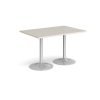 Genoa rectangular dining table with silver trumpet base 1200mm x 800mm - Light Grey - GDR1200-S-LG