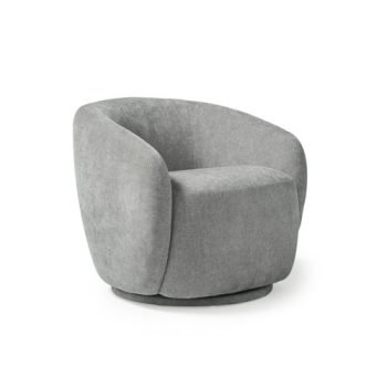Grace single swivel club chair in Warm grey - GRA50001-WG