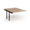 Connex Plus O Frame 1200 x 1600 x 725mm Back to Back Add On Bay - Black Frame / Beech Top - HCO1216-AB-K-B