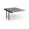 Connex Plus O Frame 1200 x 1600 x 725mm Back to Back Add On Bay - Black Frame / Grey Oak Top - HCO1216-AB-K-GO
