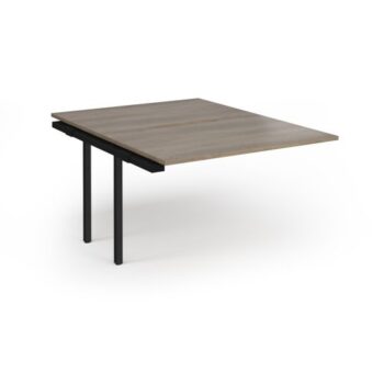 Connex Plus O Frame 1200 x 1600 x 725mm Back to Back Add On Bay - Black Frame / Nebraska Oak Top - HCO1216-AB-K-NO