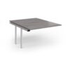 Connex Plus O Frame 1200 x 1600 x 725mm Back to Back Add On Bay - Silver Frame / Grey Oak Top - HCO1216-AB-S-GO