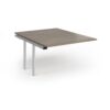 Connex Plus O Frame 1200 x 1600 x 725mm Back to Back Add On Bay - Silver Frame / Nebraska Oak Top - HCO1216-AB-S-NO
