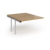 Connex Plus O Frame 1200 x 1600 x 725mm Back to Back Add On Bay - Silver Frame / Oak Top - HCO1216-AB-S-O