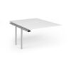 Connex Plus O Frame 1200 x 1600 x 725mm Back to Back Add On Bay - Silver Frame / White Top - HCO1216-AB-S-WH