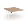 Connex Plus O Frame 1200 x 1600 x 725mm Back to Back Add On Bay - White Frame / Beech Top - HCO1216-AB-WH-B