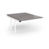 Connex Plus O Frame 1200 x 1600 x 725mm Back to Back Add On Bay - White Frame / Grey Oak Top - HCO1216-AB-WH-GO