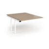 Connex Plus O Frame 1200 x 1600 x 725mm Back to Back Add On Bay - White Frame / Kendal Oak Top - HCO1216-AB-WH-KO