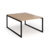 Connex Plus O Frame 1200 x 1600 x 725mm Back to Back Desk ( 2 x 1200mm ) - Black Frame / Beech Top - HCO1216-K-B