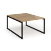 Connex Plus O Frame 1200 x 1600 x 725mm Back to Back Desk ( 2 x 1200mm ) - Black Frame / Oak Top - HCO1216-K-O