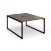 Connex Plus O Frame 1200 x 1600 x 725mm Back to Back Desk ( 2 x 1200mm ) - Black Frame / Walnut Top - HCO1216-K-W