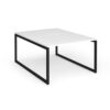Connex Plus O Frame 1200 x 1600 x 725mm Back to Back Desk ( 2 x 1200mm ) - Black Frame / White Top - HCO1216-K-WH