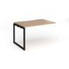 Connex Plus O Frame 1200 x 800 x 725mm Single Add On Bay - Black Frame / Beech Top - HCO128-AB-K-B