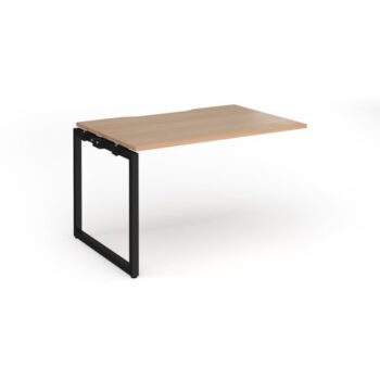 Connex Plus O Frame 1200 x 800 x 725mm Single Add On Bay - Black Frame / Beech Top - HCO128-AB-K-B